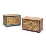 A PAIR OF BURMA SANDAL WOOD BOXES 20TH CENTURY.