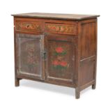 A MONGOLIAN LAQUER WOOD SIDEBOARD. CULTURAL REVOLUTION PERIOD.