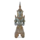 A THAI BRONZE SCULPTURE OF APSARA 20TH CENTURY.