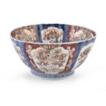 A BIG JAPANESE POLYCHROME ENAMELED PORCELAIN BOWL SECOND HALF 19TH CENTURY.