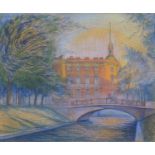 PASTEL DRAWING SAINT PETERSBURG BY RUSSIAN PAINTER