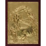 BRONZE BAS-RELIEF BY FRANCESCO MESSINA 1980s