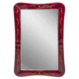 MIRROR WITH PAINTED GLASS FRAME 1950s