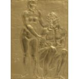 BRONZE BAS-RELIEF BY FRANCESCO MESSINA 1980s