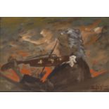 OIL PORTRAIT OF A VIOLINIST 20TH CENTURY