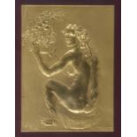 BRONZE BAS-RELIEF BY FRANCESCO MESSINA 1980s