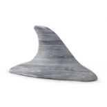 SHARK SCULPTURE IN GREY MARBLE 1970s