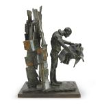 PAINTED BRONZE SCULPTURE BY RENATO GUTTUSO 1965