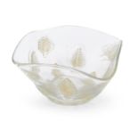 GLASS FRUIT BOWL 1950s