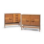 PAIR OF CHESTNUT SIDEBOARDS 1960s