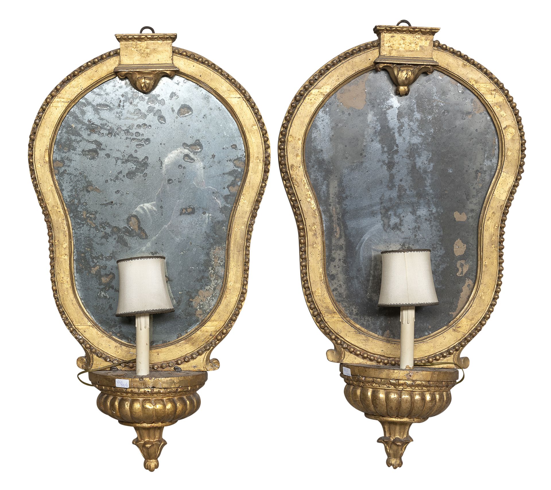 PAIR OF GILTWOOD MIRRORS PROBABLY ROME 18TH CENTURY
