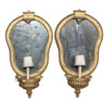 PAIR OF GILTWOOD MIRRORS PROBABLY ROME 18TH CENTURY