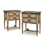 PAIR OF NEOCLASSIC BEDSIDE TABLES MARCHE LATE 18TH CENTURY