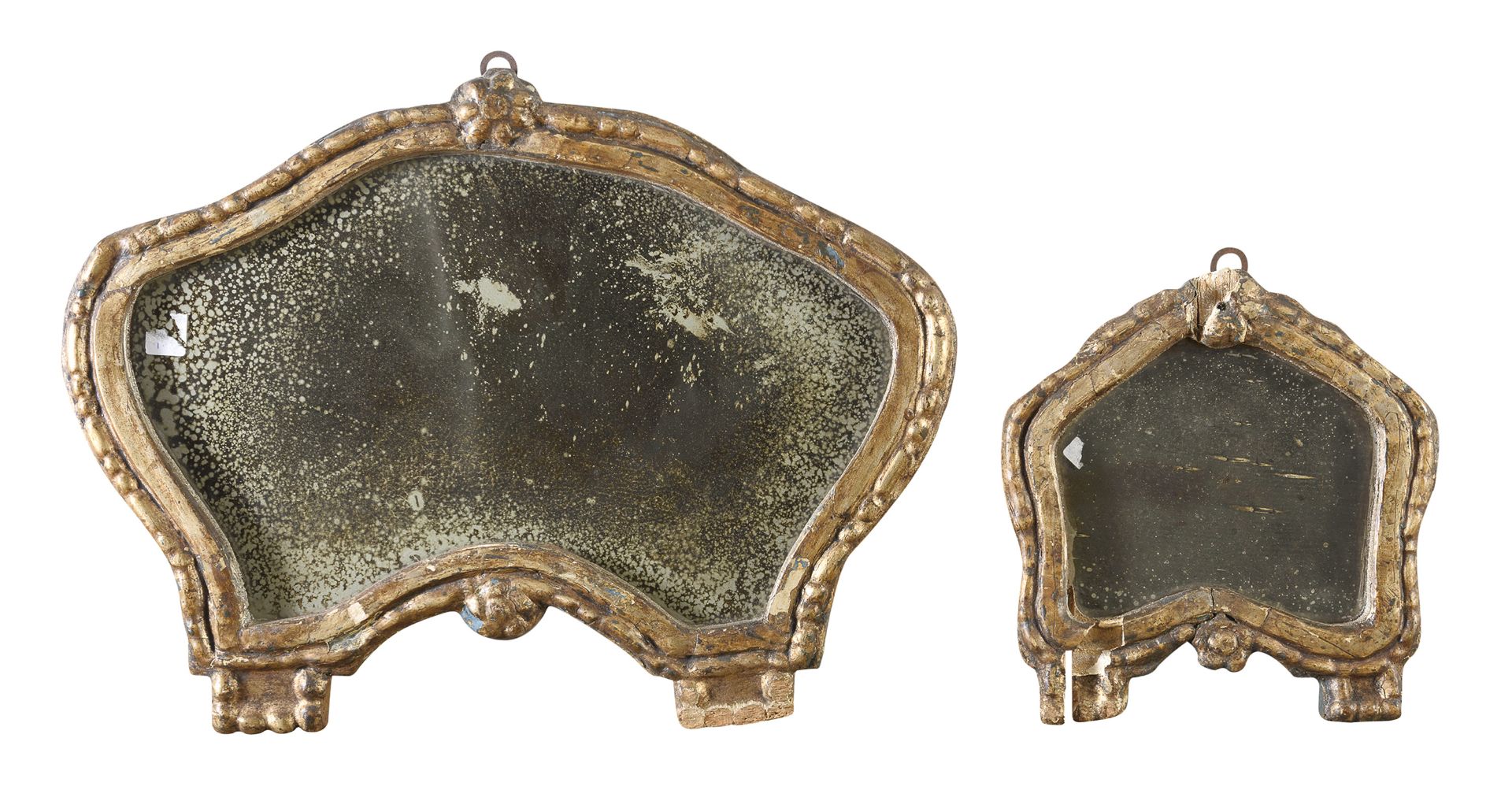 TWO GILTWOOD MIRRORS 18TH CENTURY