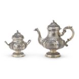 SILVER TEAPOT AND SUGAR BOWL MILAN 1940