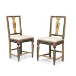 PAIR OF LACQUERED CHAIRS MARCHE LATE 18th CENTURY