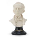 ALBASTER BUST OF GIACOMO LEOPARDI EARLY 20TH CENTURY