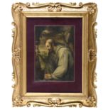 FLORENTINE OIL PAINTING OF ST FRANCIS 17TH CENTURY