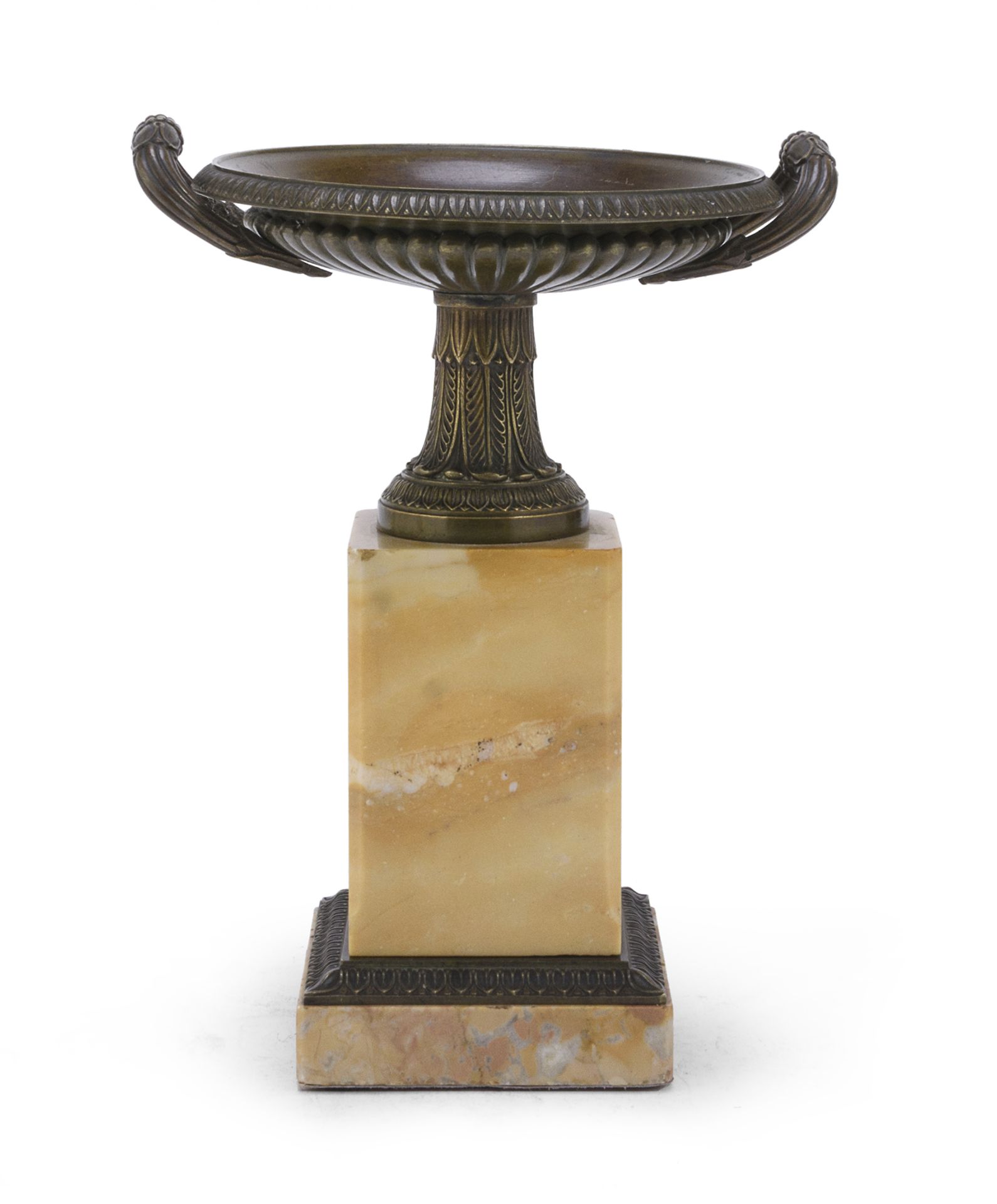 MODEL OF CLASSIC CUP IN BRONZE AND MARBLE EARLY 19TH CENTURY