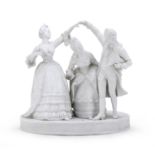 BISCUIT GROUP OF DANCING SCENE 20TH CENTURY