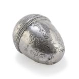 SILVER EGG-SHAPED BOX VIENNA 1850