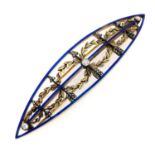 RUSSIAN GOLDEN HAIR CLIP WITH DIAMONDS AND ENAMELS