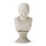 ALABASTER BUST OF A ROMAN FIGURE 19TH CENTURY