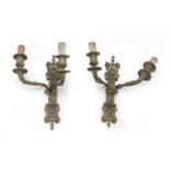 PAIR OF WALL LAMPS IN GILDED BRONZE 19TH CENTURY