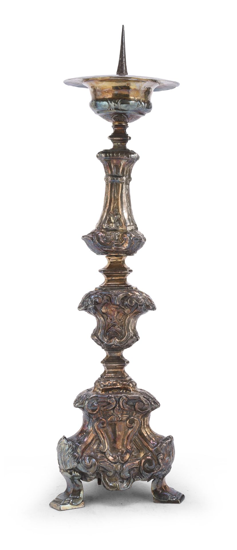 SILVER-PLATED CANDLESTICK 18TH CENTURY