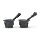 PAIR OF SMALL BRONZE MORTARS 18th CENTURY