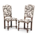 PAIR OF CHESTNUT CHAIRS CENTRAL ITALY EARLY 18TH CENTURY