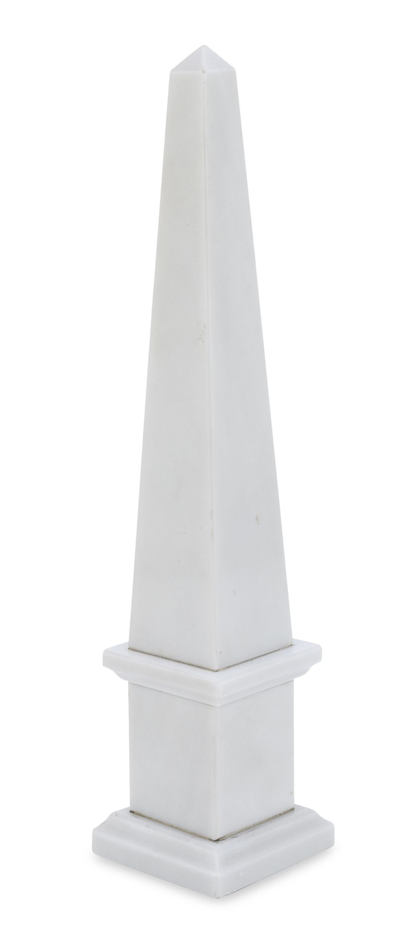 SMALL OBELISK IN WHITE MARBLE 20th CENTURY