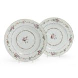 PAIR OF PORCELAIN PLATES EAST INDIA COMPANY LATE 18th CENTURY
