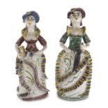 PAIR OF CERAMIC FLASKS CALTAGIRONE EARLY 20TH CENTURY