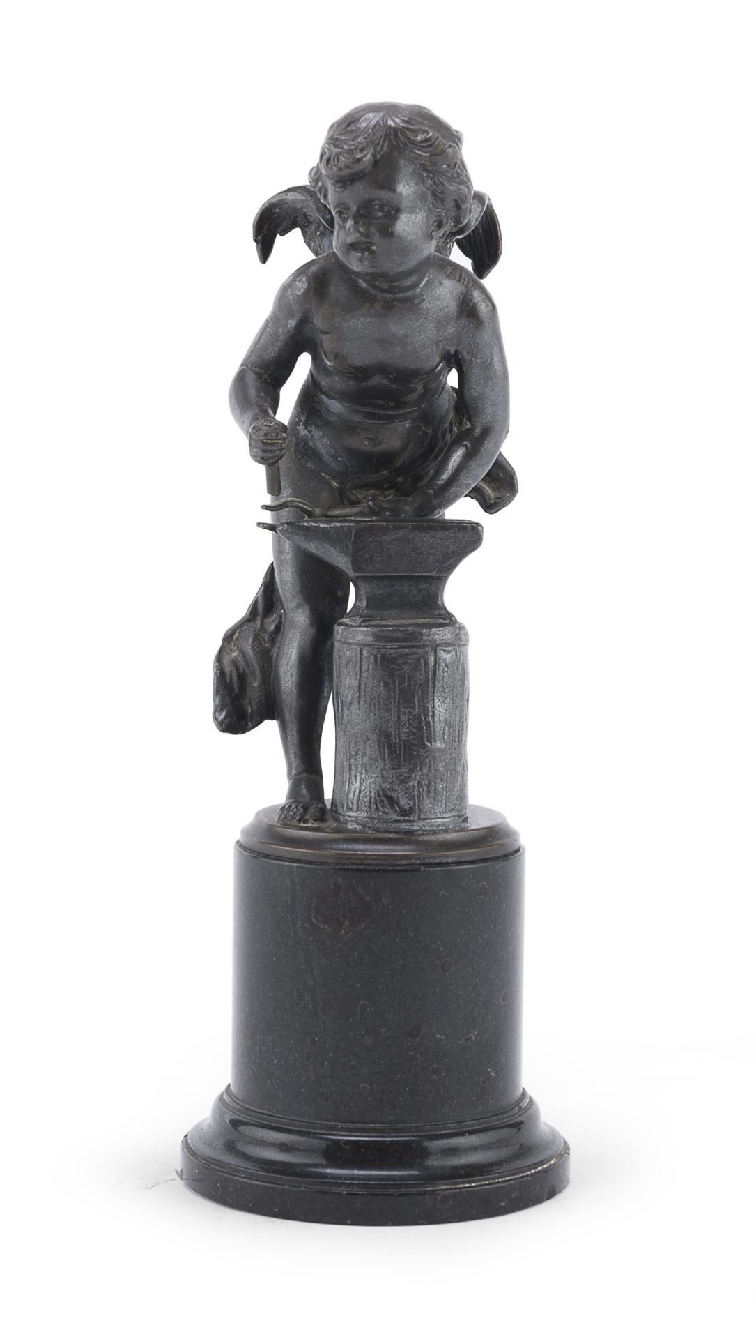ALLEGORIC FIGURE IN SILVERED PEWTER LATE 19th CENTURY