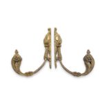 PAIR OF CURTAIN ROD HOLDERS IN GILDED BRONZE LATE 18th CENTURY