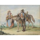 ITALIAN WATERCOLOR 19TH CENTURY