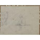 FOURTEEN ITALIAN WATERCOLORED PENCIL DRAWINGS LATE 19TH CENTURY