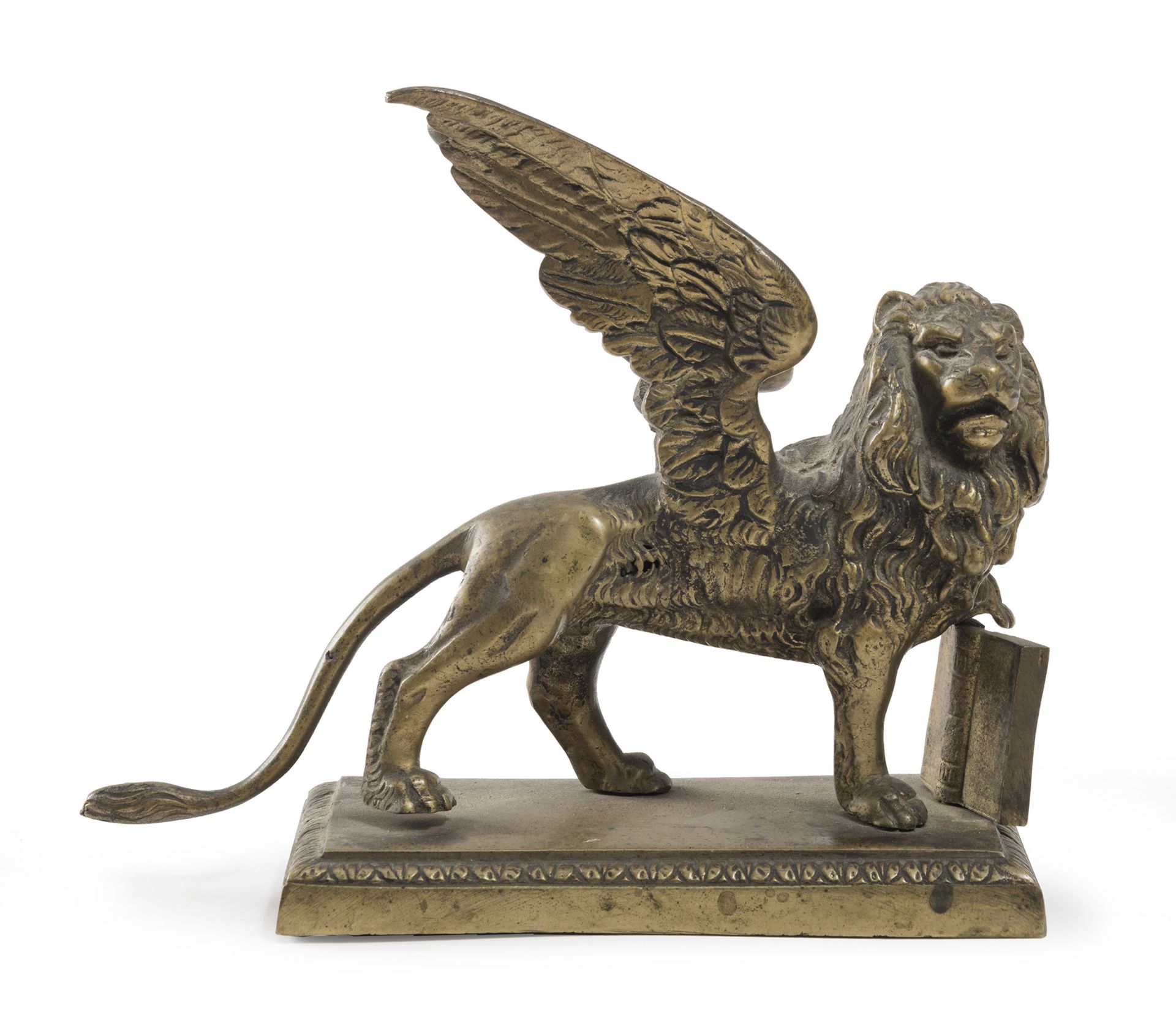 BRONZE SCULPTURE OF THE LION OF VENICE 19TH CENTURY