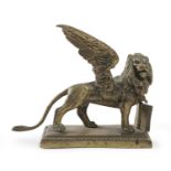 BRONZE SCULPTURE OF THE LION OF VENICE 19TH CENTURY