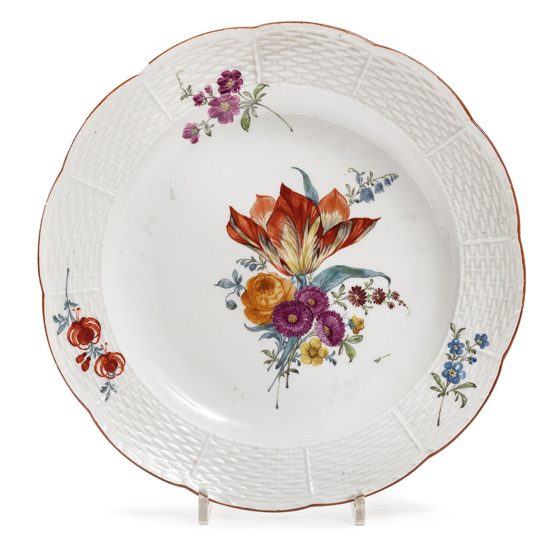 PORCELAIN PLATE MEISSEN MARCOLINI LATE 18th CENTURY