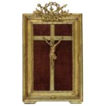 CRUCIFIX IN GILTWOOD 19th CENTURY