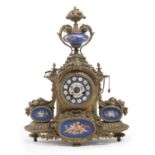 BRONZE CLOCK WITH PORCELAIN 19th CENTURY