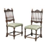 PAIR OF WALNUT CHAIRS VENETO 18th CENTURY