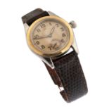 STEEL AND GOLD ROLEX OYSTER IMPERIAL EXTRA PRECISION WRISTWATCH 1940 ca.
