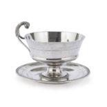 SILVER BREAKFAST CUP AND SAUCER PARIS 1794/1797