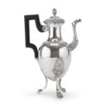 BEAUTIFUL SILVER COFFEE POT FRANCE 1820 ca.