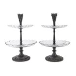 PAIR OF SILVER-PLATED FRUIT STANDS LATE 19TH CENTURY