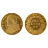 COMMEMORATIVE COIN OF 100 LIRA PONTIFICAL STATE 1866