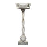 STOUP IN WHITE MARBLE GOTHIC STYLE 19TH CENTURY